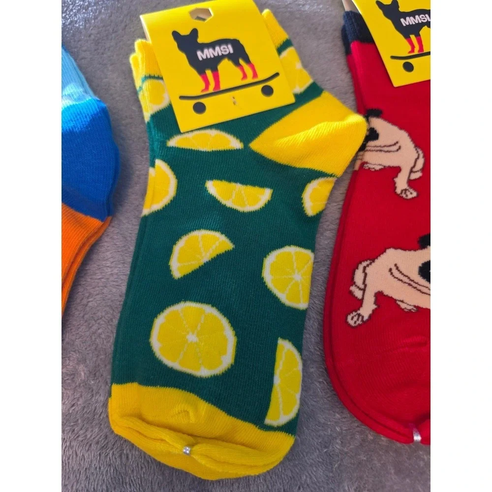 Me My Socks And I MMSI Kids Novelty Ankle Socks 12 Pair Bundle Multi Print New